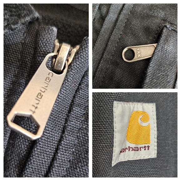 Carhartt Full Swing Fleece‑Lined Washed Black Workwear Jacket 2XL Tall Rugged - Picture 6 of 16